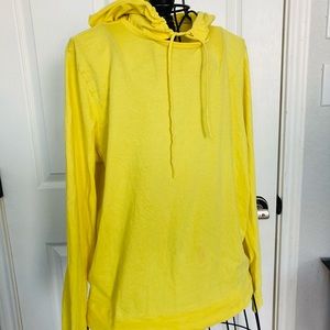 Theory yellow hoodie pullover light weight